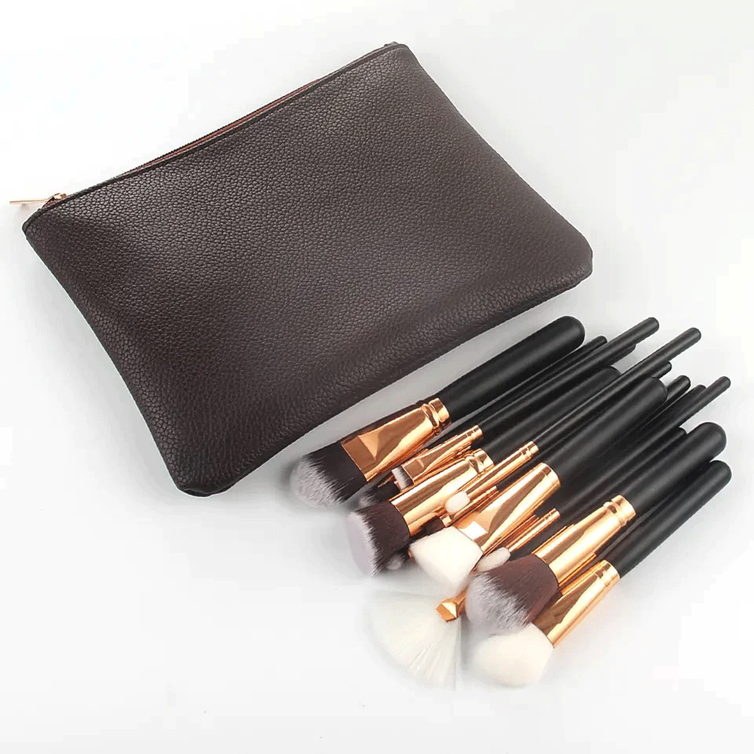 Zoeva Zipper Pouch Makeup Brushes Set (Pack of 15) Zoeva