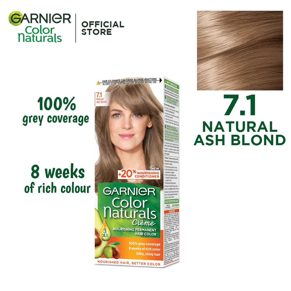 Garnier - Color Naturals Crème Hair Color - 7.1 Ash Blonde Hair Color