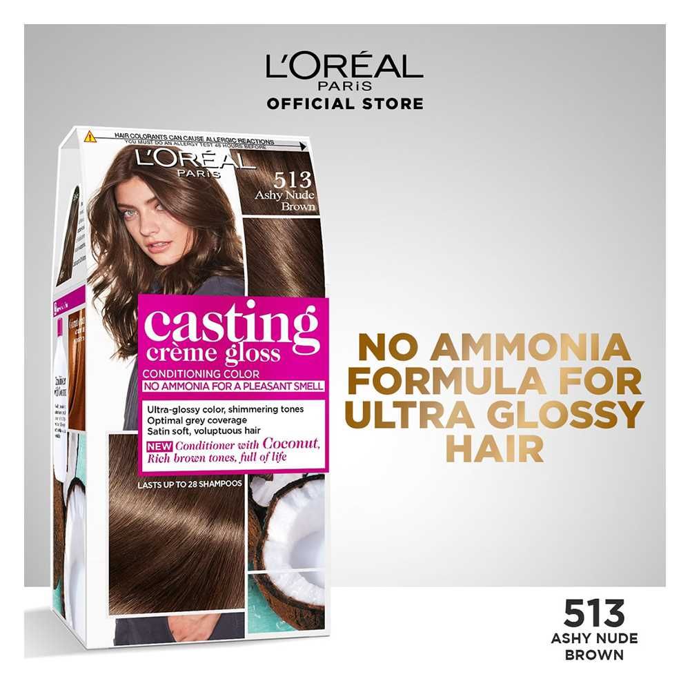 LOreal Paris Casting Creme Gloss - 513 Ashy Nude Brown Loreal Casting Creme