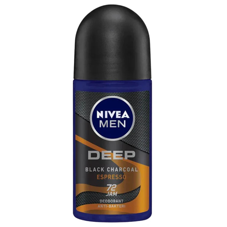 Nivea Men Deep Black Charcoal Espresso Deodorant Roll on 50ml