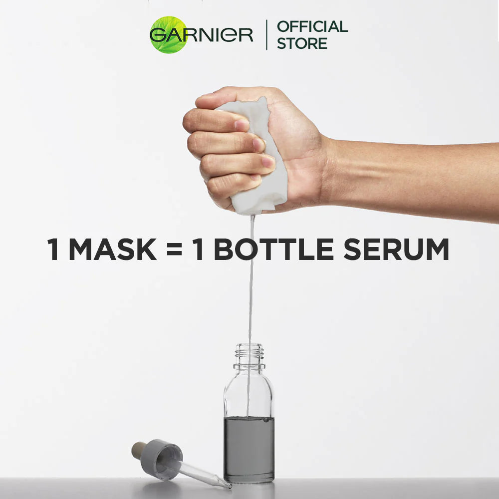 Garnier - Skin Active Pure Charcoal Black Algae Tissue Face Mask - Pore Tightening 28g