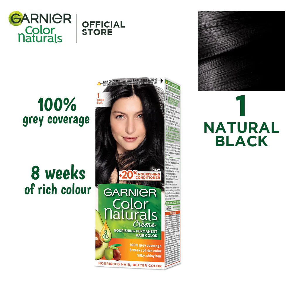 Garnier - Color Naturals Crème Hair Color - 1 Natural Black Hair Color