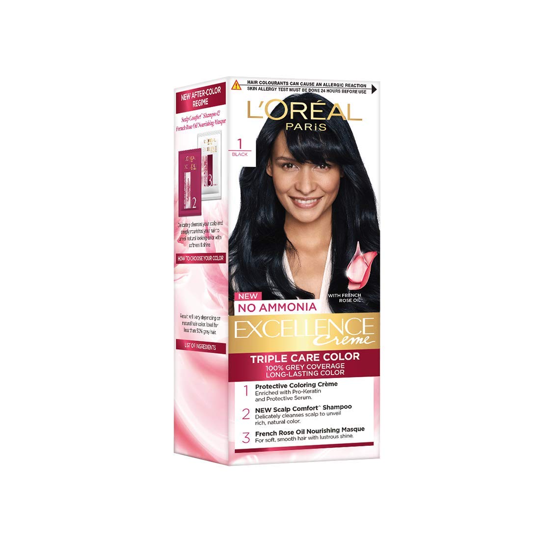 L’Oréal Paris L'Oreal Excellence Creme Hair Color, 1 Black