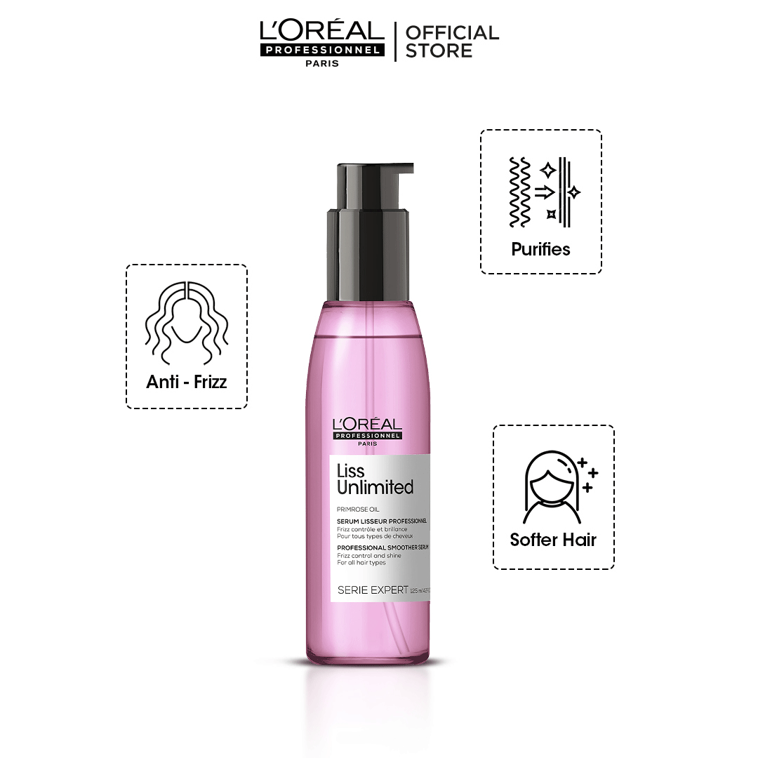 L'Oreal Professionnel Serie Expert Liss Unlimited Shine Perfecting Blow Dry Hair Oil 125ml