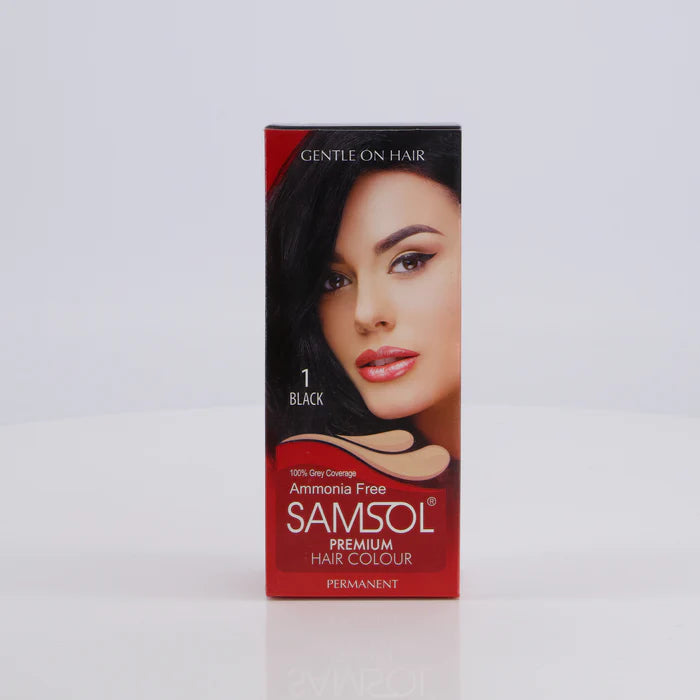 Samsol Hair Colour - 1 Black - Non Metallic Dye