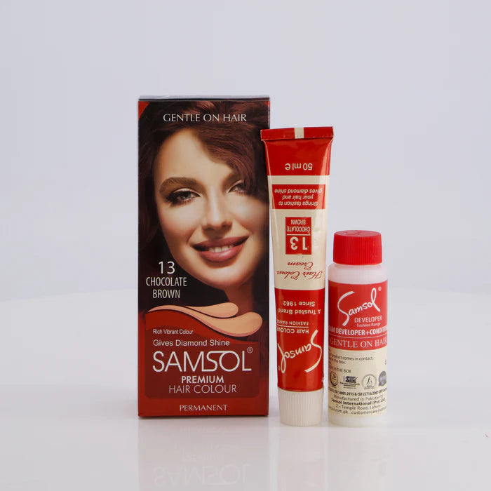 Samsol Hair Colour - 13 Chocolate Brown - Non Metallic Dye