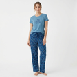 Crew Neck C/Jersey Pajama Set  0100-Multi Belleza Lingerie  