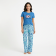 Belleza Crew Neck C/Jersey Pajama Set  0107-Multi Belleza Lingerie  