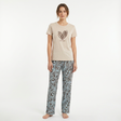 Crew Neck C/Jersey Pajama Set  0108-Multi Belleza Lingerie  