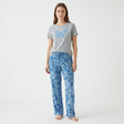 Belleza Crew Neck C/Jersey Pajama Set  0111-Multi Belleza Lingerie  
