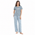 Belleza Crew Neck C/Jersey Pajama Set  0114-Multi Belleza Lingerie  