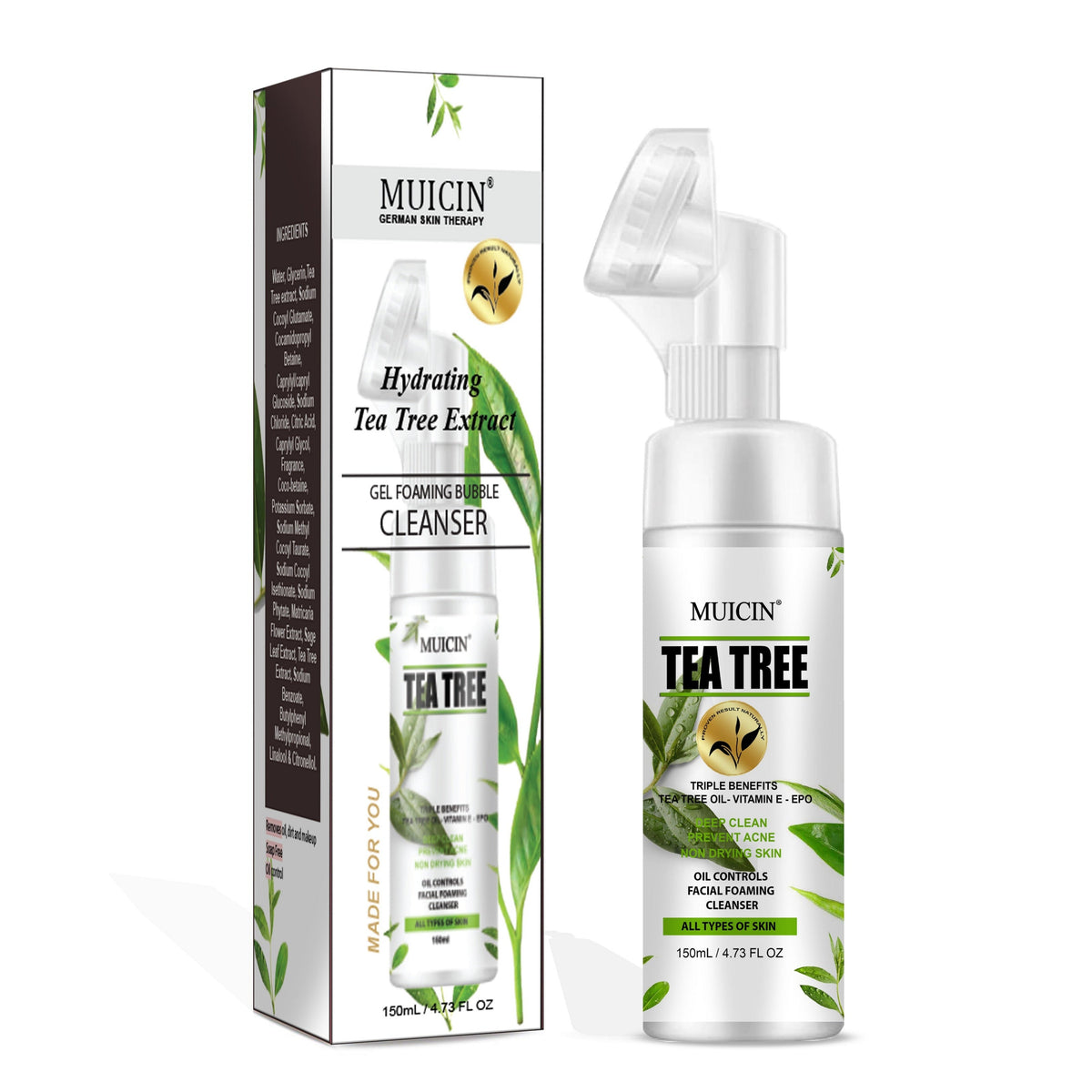 MUICIN - Tea Tree Bubble Foaming Facial Cleanser - 150ml Muicin  