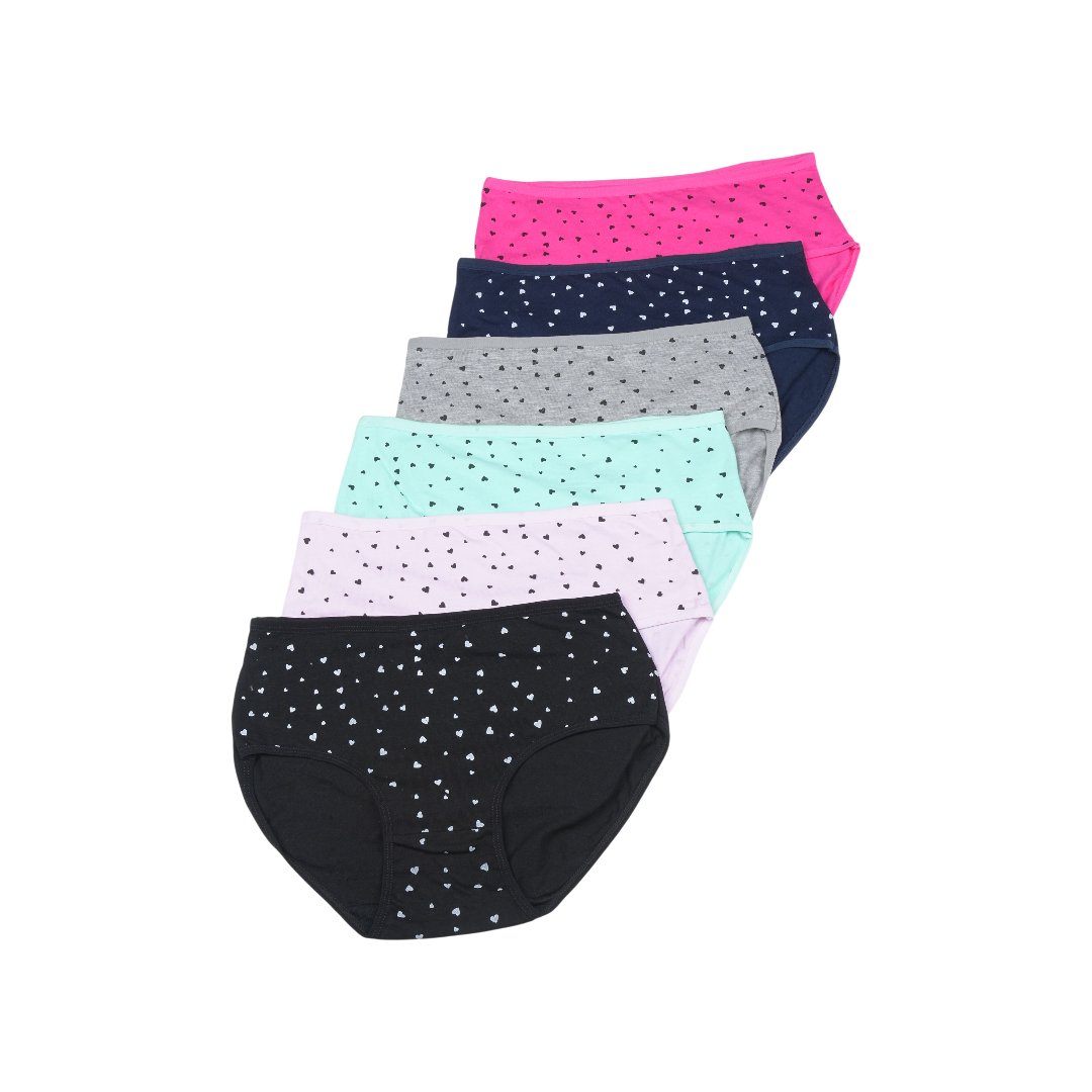 Belleza Lingerie Multi Color Brief Panty Pack Of 6-B221 Belleza Lingerie  