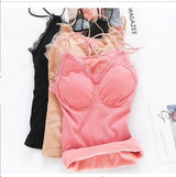 Built In Bra Padded Thermal Warmer Camisole for Women