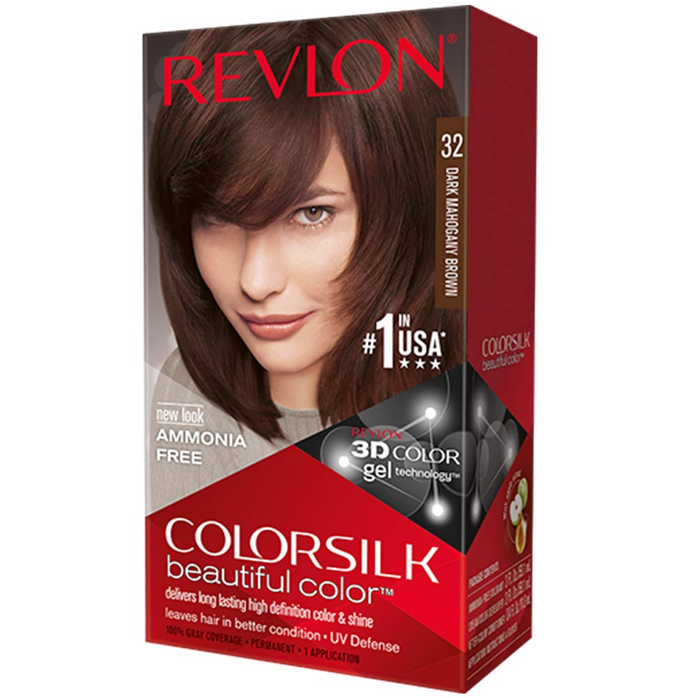 Revlon ColorSilk Hair Color 32 Dark Mahogany Brown