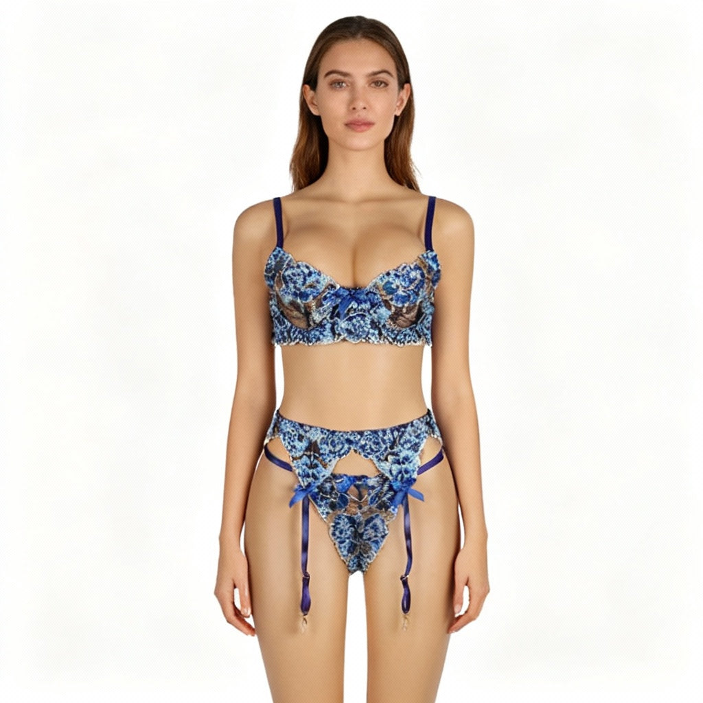 Belleza Lingerie Wired Net Bra Set - 1160 Belleza Lingerie  