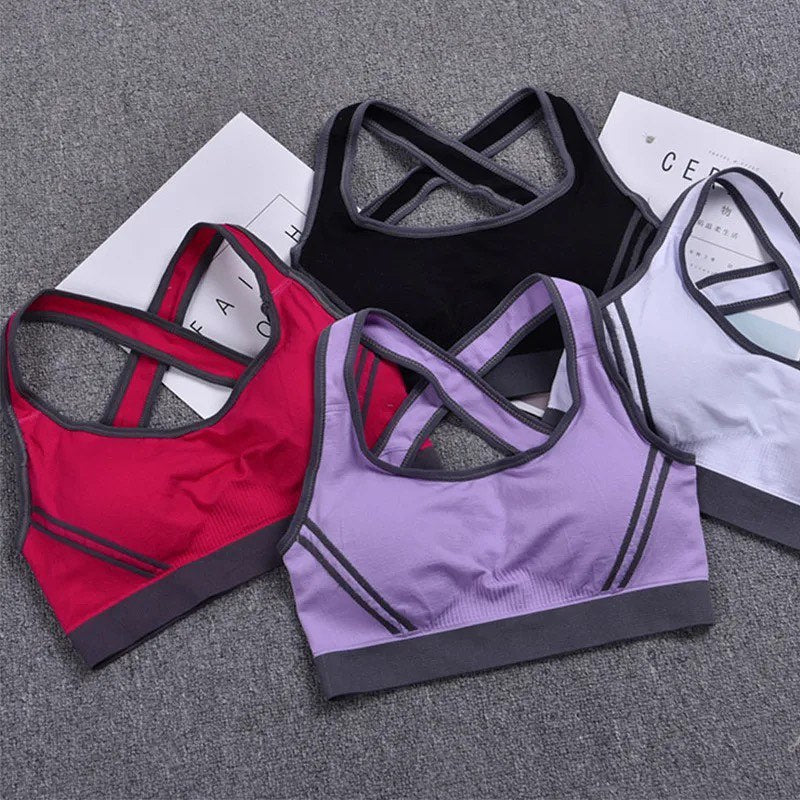 Cotton Cross Back Sports Bra