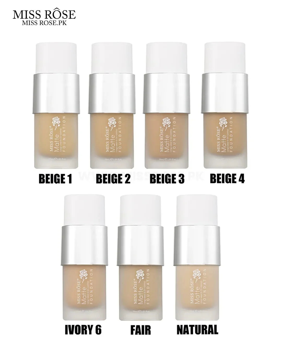 Miss Rose Matte Long Wear & Oil Control Foundation