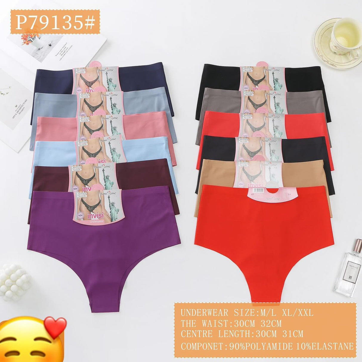 High Waist Women Thong Underwear