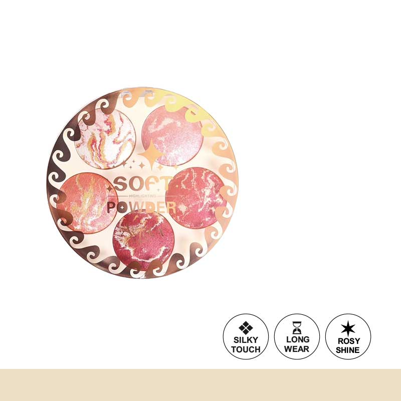 Aqua Color Line 5 in 1 Highlighter & Blush on Kit
