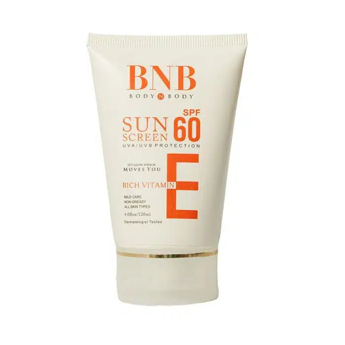BNB SPF60 Rich Vitamin E Sun Screen 120ml Body N Body  