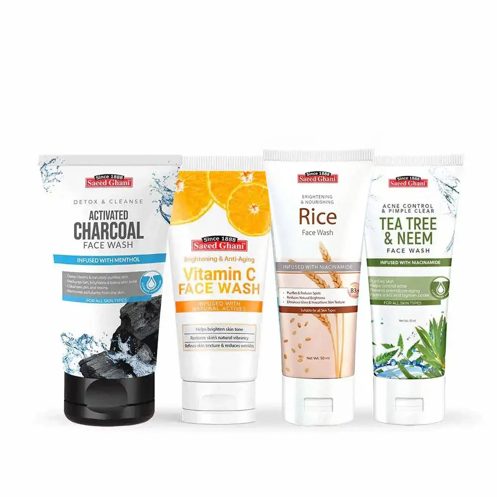 Saeed Ghani Bundle of 4 Face Washes 50ml