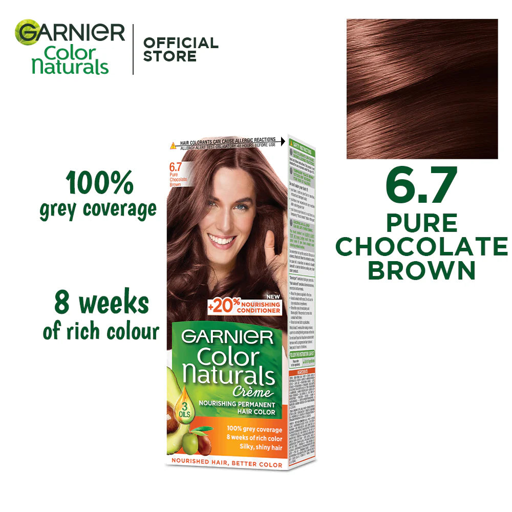 Garnier - Color Naturals Crème Hair Color - 6.7 Pure Choclate Brown Hair Color