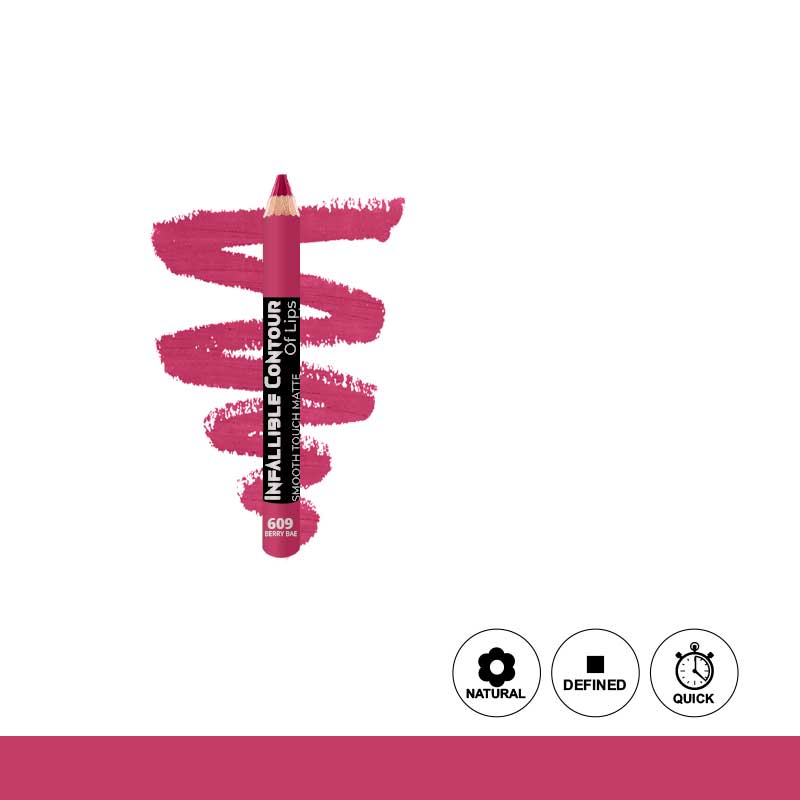 Glamorous Face Infallible Contour Matte Jumbo Eye & Lip Pencil – Smooth Touch 609 Berry Bae