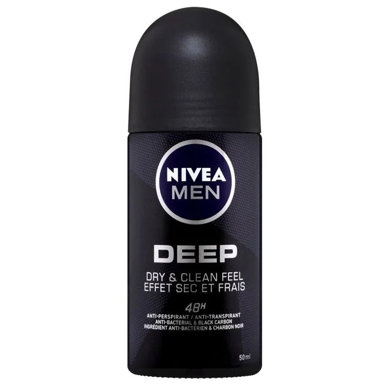Nivea Men Deep Dry & Clean Anti-Perspirant Roll-On 50ml
