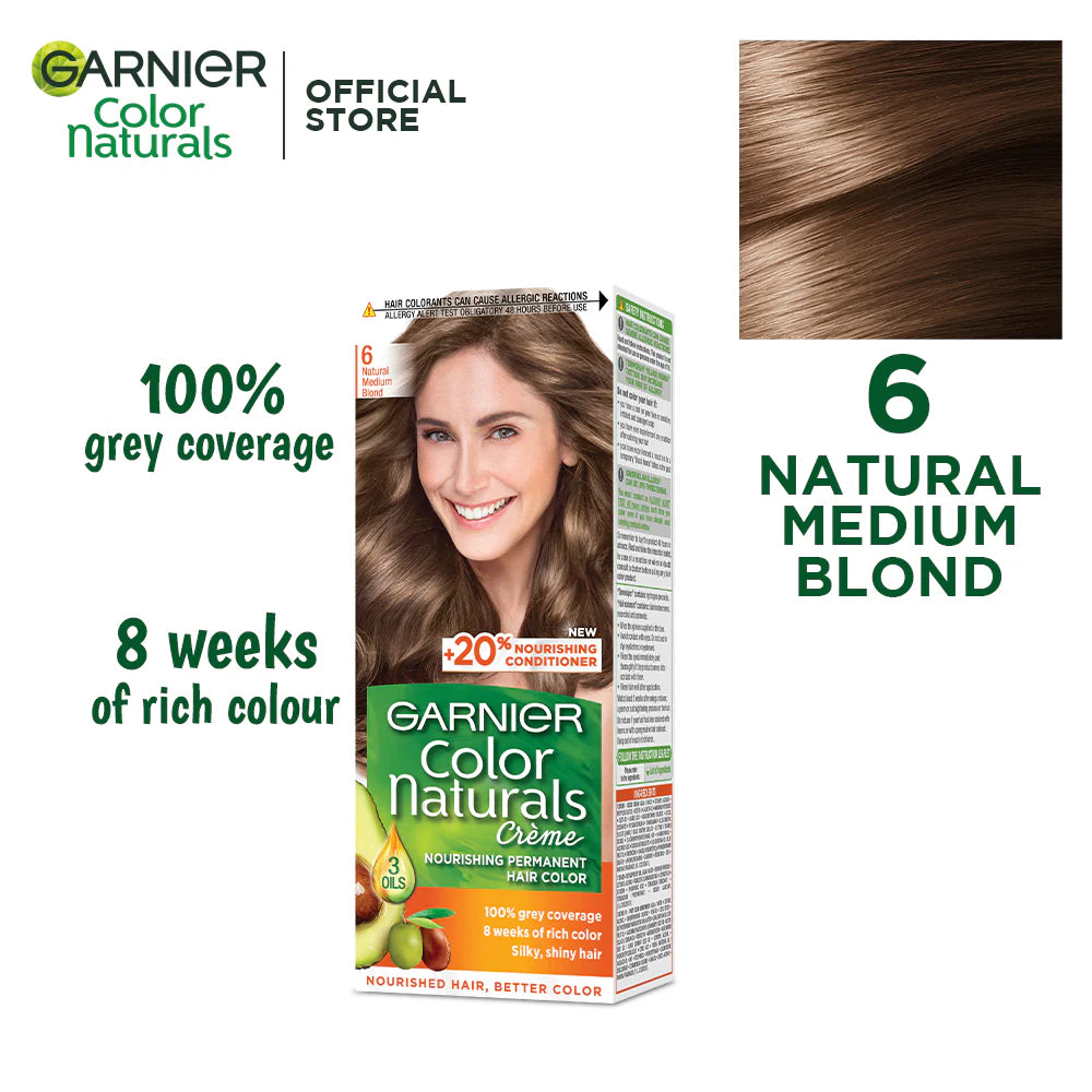 Garnier - Color Naturals Crème Hair Color - 6 Medium Blonde Hair Color