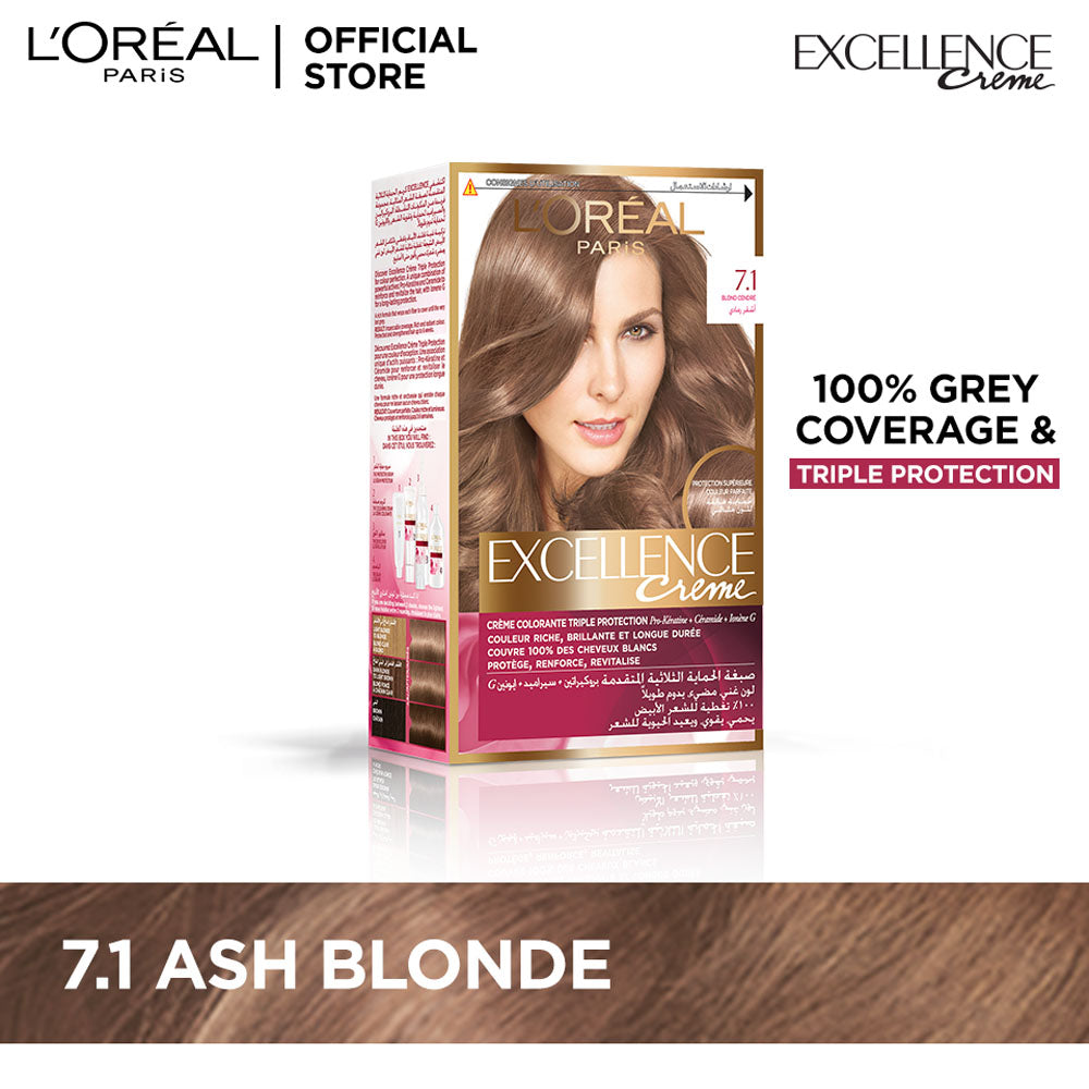 L'Oréal Excellence Creme - 7.1 Ash Blonde Hair Color