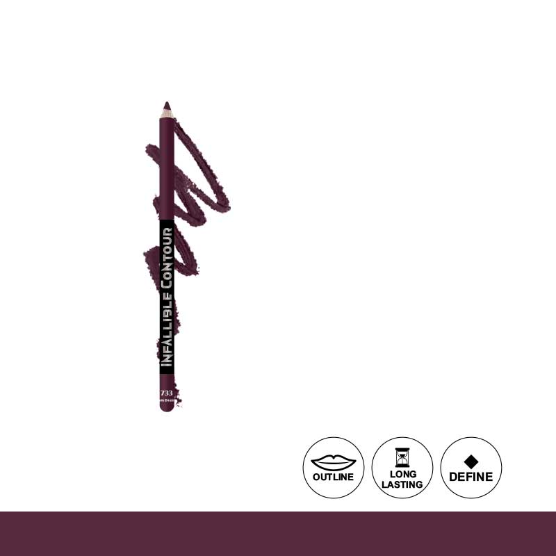 Glamorous Face Infallible Smooth Touch Matte Eye & Lip Contour Pencil 733 Royal Sangria