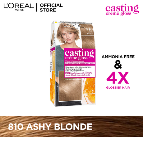LOreal Paris Casting Creme Gloss - 810 Ashy Blonde Hair Color Loreal  