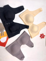 Front Button Closure Bra for Chest Lift Up Full Coverage and Support for Shaping Breast