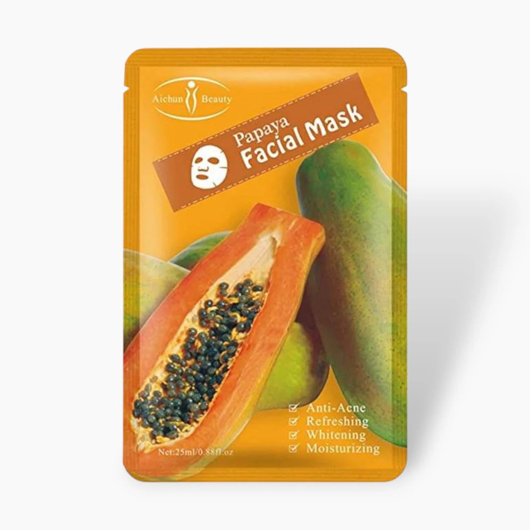 Aichun Beauty Papaya Sheet Mask 25ml (Pack of 10)