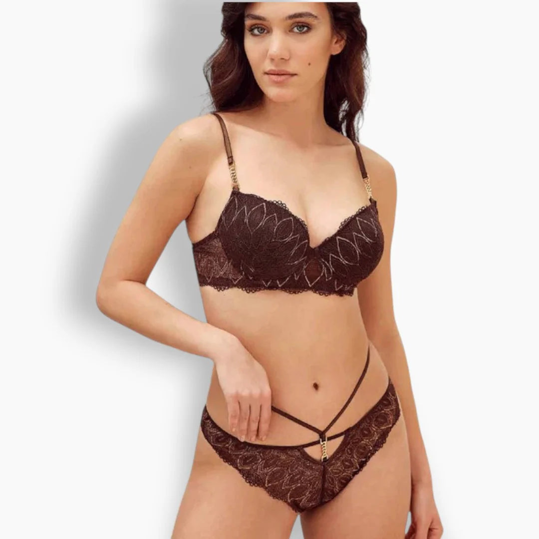 Selmark Padded Wired Lace Bra