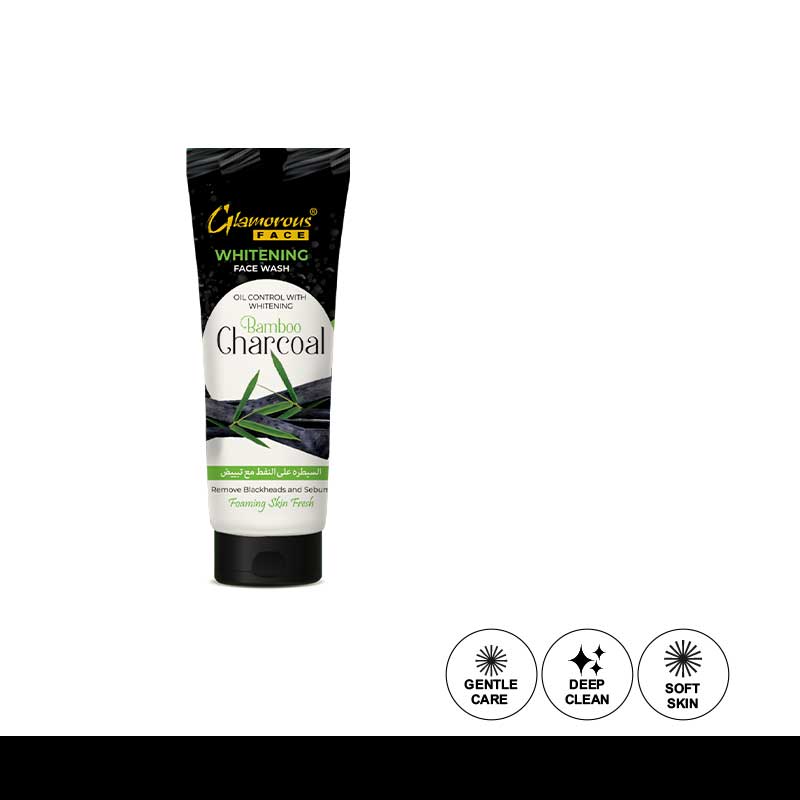 Glamorous Face Oil Control Whitening Bamboo Charcoal Face Wash 100gm