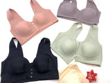 Front Button Closure Bra for Chest Lift Up Full Coverage and Support for Shaping Breast
