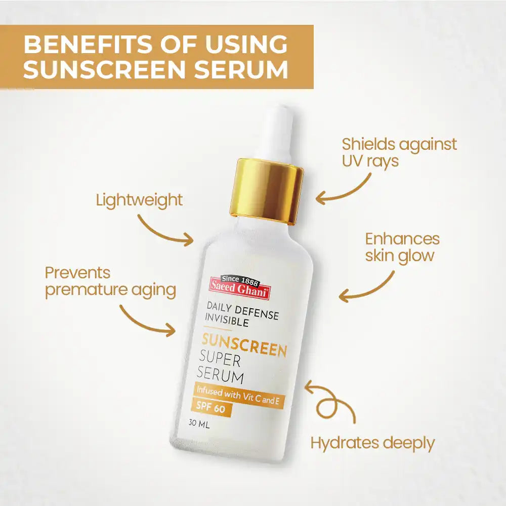 Saeed Ghani Daily Defense Invisible Sunscreen Super Serum SPF 60