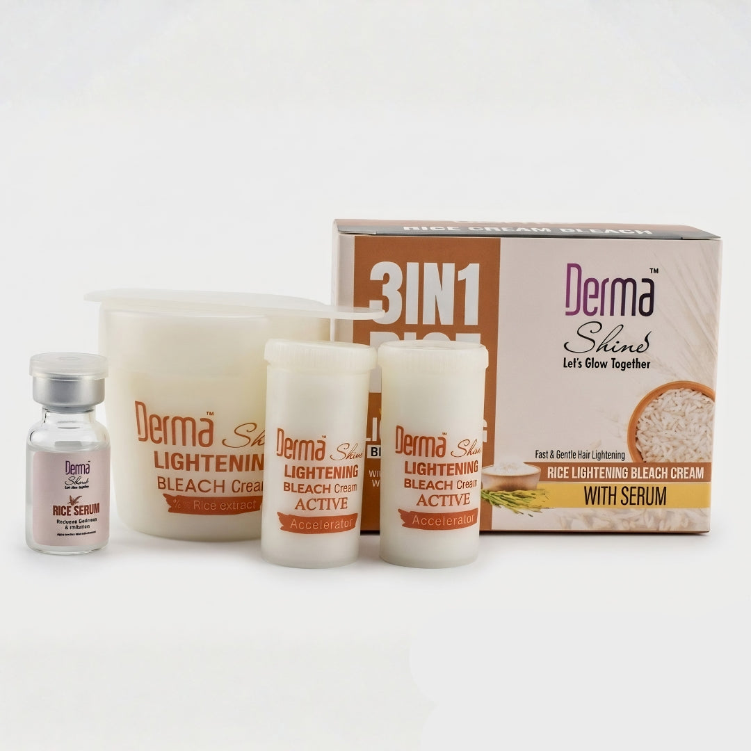 Derma shine 3 in 1 Rice lightening Bleach Cream 60g