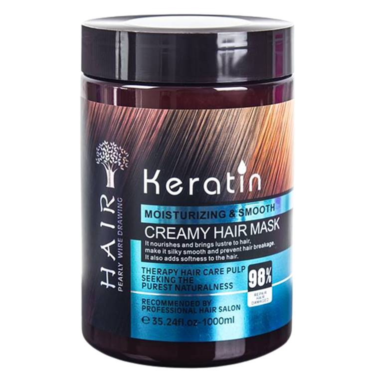 Keratin Creamy Hair Mask Moisturizing & Smooth 1000ml Beauty Shope  
