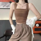 Tank Top Padded Cotton Camisole Bralette Bra