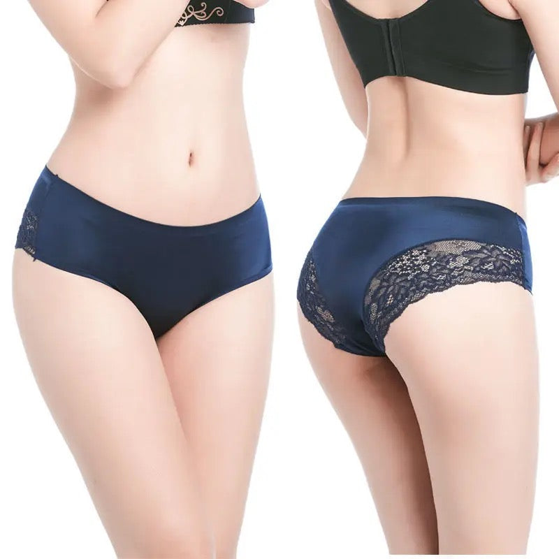 Soft Silk Lacy Briefs Underwear