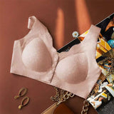 Intimate Nursing Front Closure Bra – Wireless Feeding Bra with Easy Button Design & Back Support