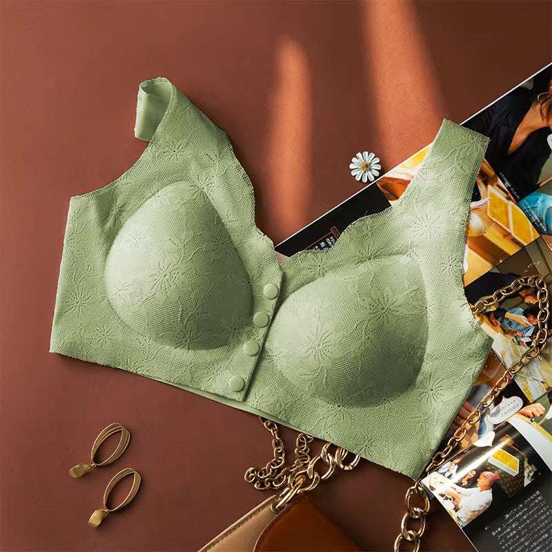 Intimate Nursing Front Closure Bra – Wireless Feeding Bra with Easy Button Design & Back Support