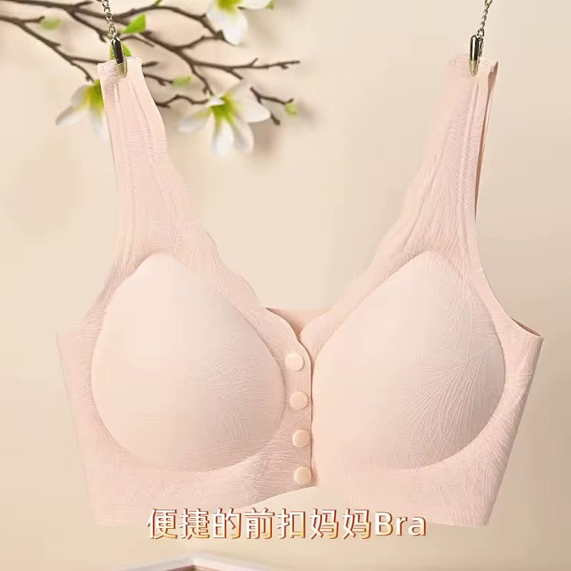 Intimate Nursing Front Closure Bra – Wireless Feeding Bra with Easy Button Design & Back Support