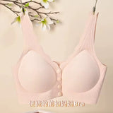 Intimate Nursing Front Closure Bra – Wireless Feeding Bra with Easy Button Design & Back Support