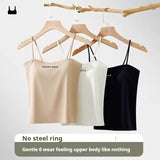 Seamless Support Camisole – Built-in Bra Tank Top with Breathable Fit
