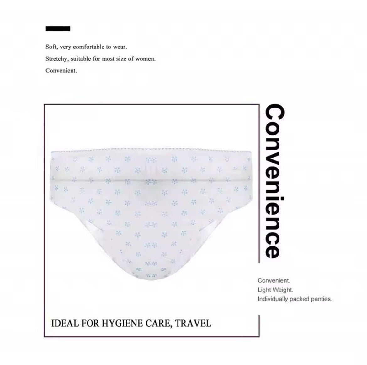 Disposable Underwear Period Panties for Women Pack of 6