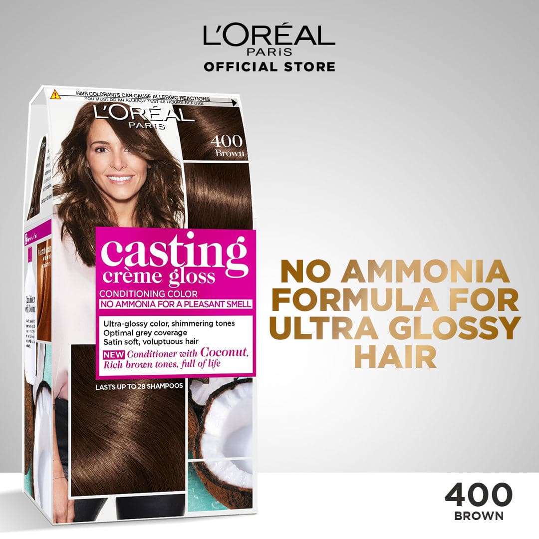 LOreal Paris Casting Creme Gloss - 400 Brown Hair Color Loreal  